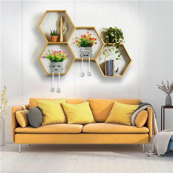 Set of 3 Fake Plants in Pots Artificial Flowers Small Potted Greenery Home Decor - Picture 2 of 7